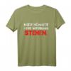 Hier könnte Ihre Werbung stehen - Personalisierbares T-Shirt mit deutschem Text, klassischer Schnitt & doppeltem Saum für Markenpromotion