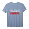 Hier könnte Ihre Werbung stehen - Personalisierbares T-Shirt mit deutschem Text, klassischer Schnitt & doppeltem Saum für Markenpromotion