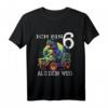 Ich Bin 6 Aus Dem Weg Dino Monstertruck T-Shirt - Perfektes Geburtstagsgeschenk für Jungen zum 6. Geburtstag