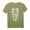 Star Wars Yoda There Is No Try Silhouette Text T-Shirt - Official Licensed Fan Apparel