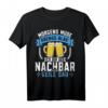 Morgens müde abends blau Nachbar T-Shirt  Lustiges Party-Shirt für Einweihung & Einzug mit Humor