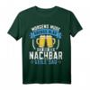 Morgens müde abends blau Nachbar T-Shirt  Lustiges Party-Shirt für Einweihung & Einzug mit Humor