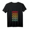 Damen Apache County Arizona Regenbogen-Textdesign T-Shirt mit V-Ausschnitt  Perfektes Geschenk für Heimatliebhaber