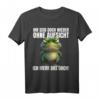 Ihr seid doch wieder ohne Aufsicht! Lustiges T-Shirt mit ironischem Katzen- und Frosch-Spruch  Perfektes Geschenk für Morgenmuffel, Schichtarbeiter & Humorliebhaber