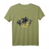 HapBunny Attack on Titan T-Shirt mit Drei Zeichen und gewölbtem Text - Lizenzierter Fanartikel für Anime und Manga Fans