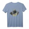 HapBunny Attack on Titan T-Shirt mit Drei Zeichen und gewölbtem Text - Lizenzierter Fanartikel für Anime und Manga Fans