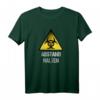 Abstand halten Shirt mit Warnung und Biohazard-Symbol  Auffälliges Sicherheits- und Warn-Shirt für Freizeit, Beruf & Alltag
