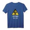 Abstand halten Shirt mit Warnung und Biohazard-Symbol  Auffälliges Sicherheits- und Warn-Shirt für Freizeit, Beruf & Alltag