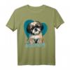 Shihtzuhund mit Herzdekoration - Best Dogmom T-Shirt für Hundeliebhaber, Muttertag & Geburtstagsgeschenk für Hundemütter und Rassefans