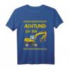 Kinder 3. Geburtstag Bagger T-Shirt - Lustiges Baustellen-Outfit für Jungen und Mädchen ab 3 Jahren