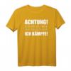 Achtung ich bin zu dick zum weglaufen ich kämpfe - Lustiges Bier Sauf T-Shirt für Männer, ideal als Party- und Geburtstagsgeschenk