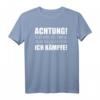 Achtung ich bin zu dick zum weglaufen ich kämpfe - Lustiges Bier Sauf T-Shirt für Männer, ideal als Party- und Geburtstagsgeschenk