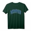 Memphis Arched Blue Text T-Shirt - Klassisches, hochwertiges Basic-Shirt mit doppeltem Saum