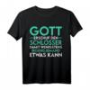 Schlosser T-Shirt - Gott errichtete den Schlosser, klassisch geschnitten, ideal als Geschenk für Handwerker & Metallarbeiter