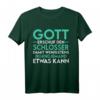 Schlosser T-Shirt - Gott errichtete den Schlosser, klassisch geschnitten, ideal als Geschenk für Handwerker & Metallarbeiter