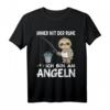 Immer mit der Ruhe ich bin am Angeln Faultier Angel T-Shirt für Kinder  Lustiges Angeloutfit für Jungen & Mädchen mit Spruch