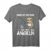 Immer mit der Ruhe ich bin am Angeln Faultier Angel T-Shirt für Kinder  Lustiges Angeloutfit für Jungen & Mädchen mit Spruch