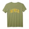 Africa Varsity Style Amber Text T-Shirt - Kulturelles Design mit klassischem Schnitt