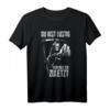 Lustiges Totenkopf T-Shirt mit Spruch 'Du Bist Lustig Dich Hole Ich Zuletzt'  Sarkastisches Geschenk für Freunde mit schwarzem Humor