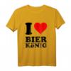 Rotes Herz Ich Liebe Bierkönig T-Shirt  Klassisch geschnitten, perfekt für Bierliebhaber und Fans des Bierkönigs