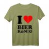 Rotes Herz Ich Liebe Bierkönig T-Shirt  Klassisch geschnitten, perfekt für Bierliebhaber und Fans des Bierkönigs