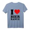 Rotes Herz Ich Liebe Bierkönig T-Shirt  Klassisch geschnitten, perfekt für Bierliebhaber und Fans des Bierkönigs