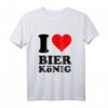 Rotes Herz Ich Liebe Bierkönig T-Shirt  Klassisch geschnitten, perfekt für Bierliebhaber und Fans des Bierkönigs