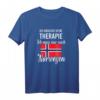Ich brauche keine Therapie ich muss nur nach Norwegen T-Shirt - Klassisch geschnitten, doppelt genähter Saum