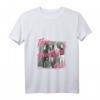 Breakfast Club Pink Text Group Photograph T-Shirt mit V-Ausschnitt  Offiziell lizenzierte HapBunny Kleidung für Fans