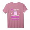 Als Gott mich vor 18 Jahren schuf grinste er - Lustiges Geburtstags-T-Shirt für Frauen zum 18. Geburtstag mit humorvollem Spruch
