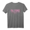Palermo Sicily Vintage Text Pink Print T-Shirt  Stilvolles Souvenir & Mode-Statement aus Sizilien