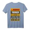 Lustiges Tischler T-Shirt mit Warnung Schild  Originelle Geschenkidee für Handwerker, Bauarbeiter & Tischler zum Geburtstag & Weihnachten