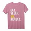 Eat Sleep VR Repeat Geschenk T-Shirt für Gamer - Lustiges Virtual Reality Shirt für Kinder, Erwachsene, Freunde & Familie