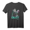 Marvel Wächter der Galaxie Neon Retro Baby Groot T-Shirt  Offizielles Marvel Fanshirt für Kinder und Erwachsene