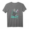 Marvel Wächter der Galaxie Neon Retro Baby Groot T-Shirt  Offizielles Marvel Fanshirt für Kinder und Erwachsene