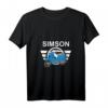 Damen Schwalbe T-Shirt mit V-Ausschnitt  Nostalgisches Geschenk für Schwalbenfahrer & DDR Ostalgie-Liebhaber