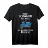 Meine Schwalbe ölt nicht, sie markiert - Nostalgisches DDR Ostalgie T-Shirt für Schwalbenfahrer & Mopedliebhaber