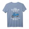 Meine Schwalbe ölt nicht, sie markiert - Nostalgisches DDR Ostalgie T-Shirt für Schwalbenfahrer & Mopedliebhaber