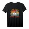 I Turn Coffee Into Code - Lustiges Retro Programmierer Kaffee T-Shirt für Entwickler, Informatiker und Coding Nerds