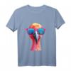 Flamingo mit Sonnenbrille T-Shirt  Buntes, klassisch geschnittenes Shirt für Sommer, Urlaub und Freizeit