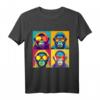 Pop Art Affen T-Shirt  Buntes Designer-Shirt im Kunst-Style, hochwertig geschnitten