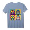 Pop Art Affen T-Shirt  Buntes Designer-Shirt im Kunst-Style, hochwertig geschnitten