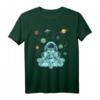 Meditierender Astronaut im Weltraum - Planeten, Kosmonaut T-Shirt für Raumfahrt- und Astronomie-Fans, Geschenkidee für Weihnachten & Geburtstag