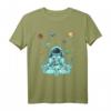 Meditierender Astronaut im Weltraum - Planeten, Kosmonaut T-Shirt für Raumfahrt- und Astronomie-Fans, Geschenkidee für Weihnachten & Geburtstag