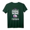 Lustiges Wohnwagen T-Shirt für Frauen - Wein-Schlaf im Caravan, Camping- und Caravan-Geschenk für Weihnachten & Geburtstag