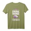 Lustiges Wohnwagen T-Shirt für Frauen - Wein-Schlaf im Caravan, Camping- und Caravan-Geschenk für Weihnachten & Geburtstag